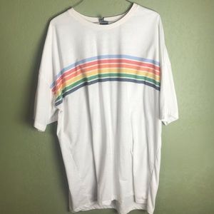 ASOS Oversized T-Shirt with Chest Rainbow Stripe